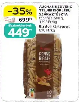 Auchan AUCHAN KEDVENC TELJES KIŐRLÉSŰ SZÁRAZTÉSZTA ajánlat