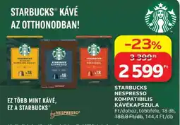 Auchan Starbucks Nespresso kompatibilis kávékapszula ajánlat