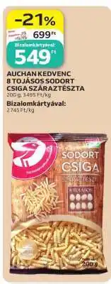 Auchan Auchan Kedvenc 8 Tojásos Sodort Csiga Száraztészta ajánlat
