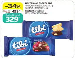 Auchan TIBI Táblás csokoládé ajánlat