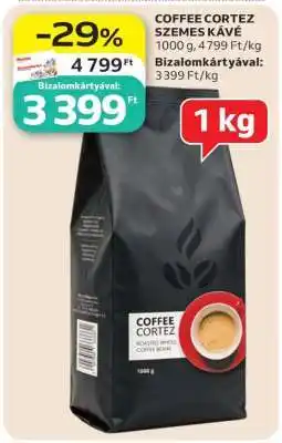Auchan COFFEE CORTEZ SZEMES KÁVÉ ajánlat