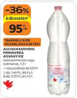 Auchan Auchan Kedvenc Primavera Ásványvíz ajánlat