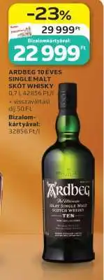 Auchan ARDBEG 10 ÉVES SINGLE MALT SKÓT WHISKY ajánlat