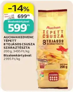 Auchan AUCHAN KEDVENC TÉPETT 8 TOJÁSOS CSUSZA SZÁRAZTÉSZTA ajánlat