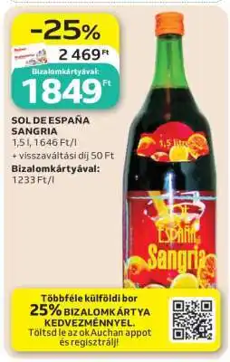 Auchan SOL DE ESPAÑA SANGRIA ajánlat