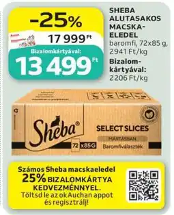 Auchan Sheba alutasakos macskaeledel ajánlat