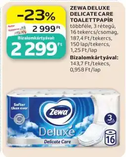 Auchan ZEWA DELUXE DELICATE CARE TOALETTAPÍR ajánlat
