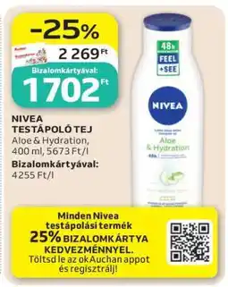 Auchan Nivea testápoló tej ajánlat