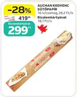 Auchan AUCHAN KEDVENC SÜTŐPAPÍR ajánlat