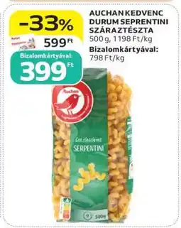 Auchan AUCHAN KEDVENC DURUM SEPRENTINI SZÁRAZTÉSZTA ajánlat