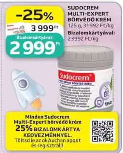 Auchan SUDOCREM MULTI-EXPERT BŐRVÉDŐ KRÉM ajánlat