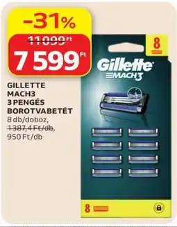Auchan GILLETTE MACH3 3 PENGÉS BOROTVABETÉT ajánlat