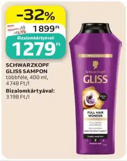 Auchan SCHWARZKOPF GLISS SAMPON ajánlat