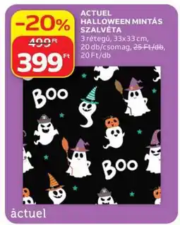 Auchan ACTUEL HALLOWEEN MINTÁS SZALVÉTA ajánlat