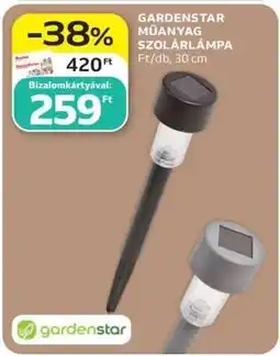 Auchan GARDENSTAR Műanyag Szolárlámpa ajánlat
