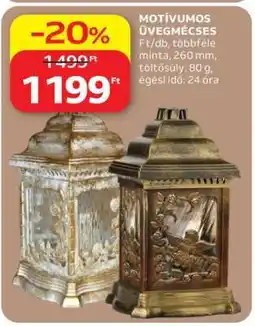 Auchan MOTÍVUMOS ÜVEGMÉCSES ajánlat