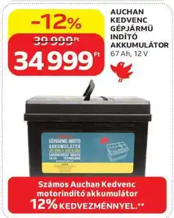 Auchan Auchan Kedvenc Gépjármű Indító Akkumulátor ajánlat
