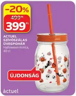 Auchan ACTUEL SZÍVÓSZÁLAS ÜVEGPOHÁR ajánlat