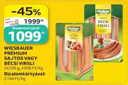 Auchan Wiesbauer Prémium Sajtos vagy Bécsi Virsli ajánlat