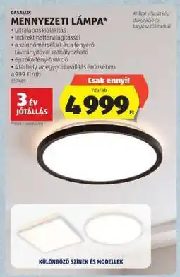 ALDI CASALUX MENNYEZETI LÁMPA ajánlat
