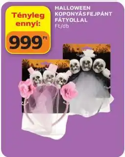 Auchan HALLOWEEN KOPONYÁS FEJPÁNT FÁTYOLLAL ajánlat