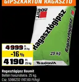 OBI Ragasztógipsz Baumit ajánlat