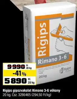 OBI Rigips gipszvakolat rimano 3-6 ajánlat