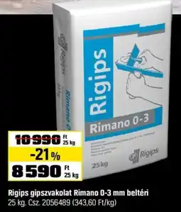 OBI Rigips gipszvakolat ajánlat