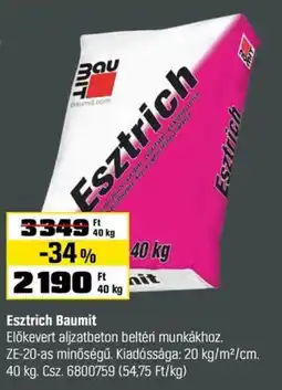 OBI Esztrich Baumit ajánlat