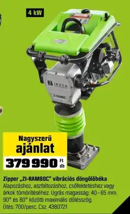 OBI Zipper zl-ram80c vibraciós döngölőbéka ajánlat