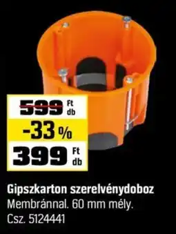 OBI Gipszkarton szerelvénydoboz ajánlat