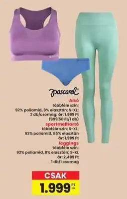 Interspar Pascarel alsó sportmelltartó leggings ajánlat