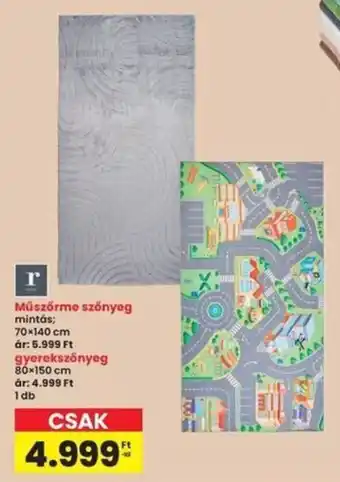 R műszőrme szőnyeg