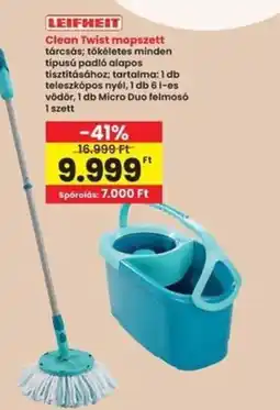 Interspar Leifheit clean twist mopszett ajánlat