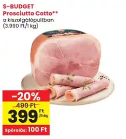 Spar S-Budget prosciutto cotto ajánlat