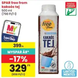 Spar free from kakaós tej ajánlat