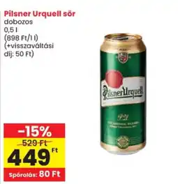 Spar Pilsner Urquell sör ajánlat