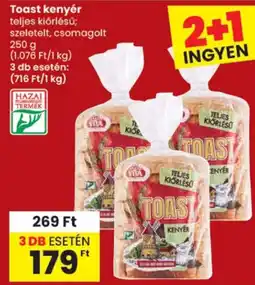Spar Vida toast kenyér ajánlat