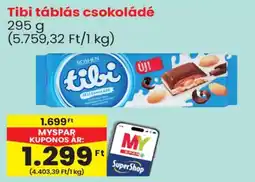 Spar Tibi táblás csokoládé ajánlat