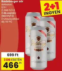 Spar Radeberger sör ajánlat