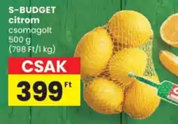 Spar S-Budget citrom ajánlat