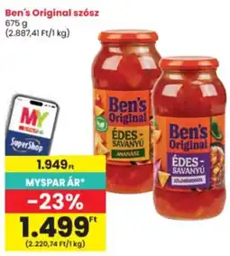 Interspar Ben's Original szósz ajánlat