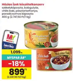 Interspar Házias Ízek készételkonzerv ajánlat
