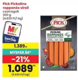 Spar Pick roppanós virsli ajánlat