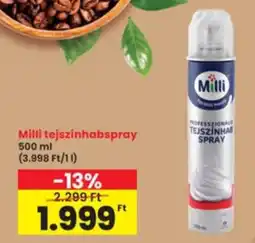 Interspar Milli tejszínhabspray ajánlat