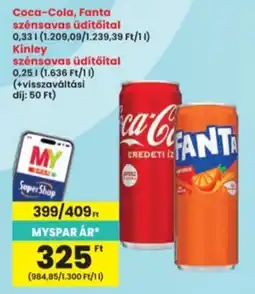Interspar coca-cola, fanta szénsavas üdítőital ajánlat