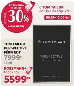 Rossmann tom tailor perspective férfi edt ajánlat