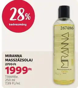 Rossmann Miranna masszázsolaj ajánlat