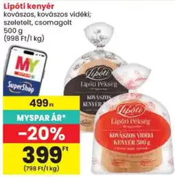 Spar Lipóti kenyér ajánlat