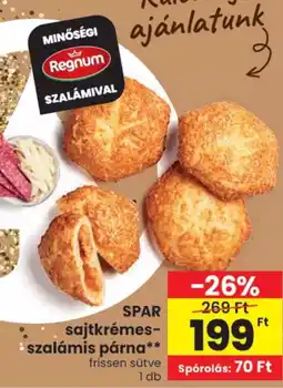 Spar Spar sajtkrémesszalámis párna ajánlat